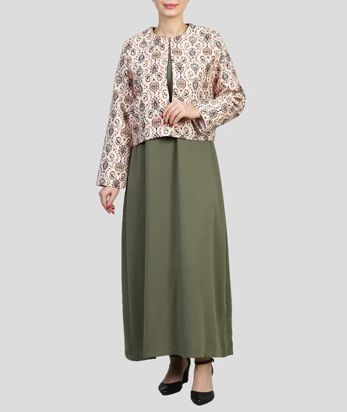 کت سارافون لینن ترنج - سبز