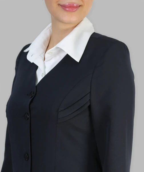 مانتوشلوار یقه هفت  اداری زنانه  ایرسا - سرمه ای